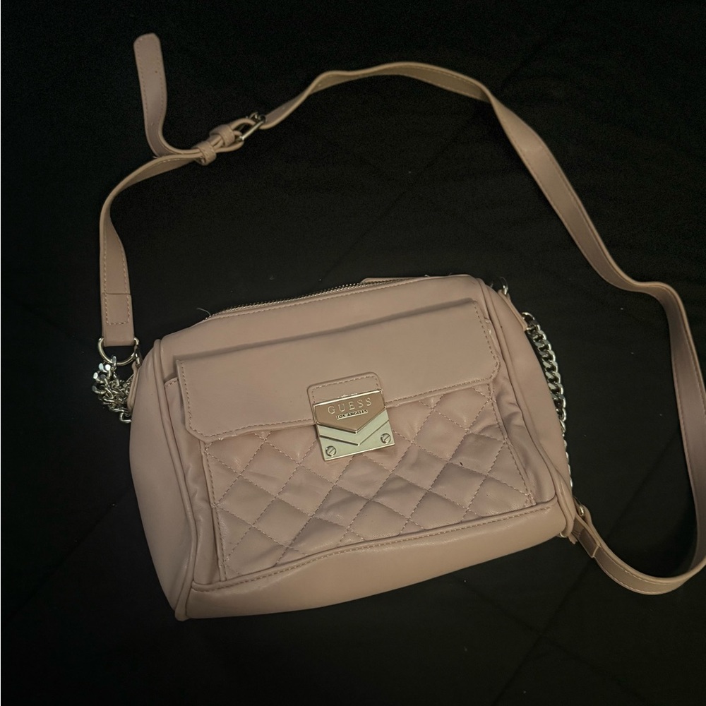 Guess Blush Quilted Crossbody Bag